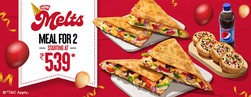 Melts 3 Course meal for 2