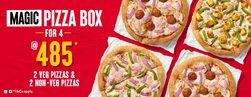 Magic Pizza Box (2 Veg Pizzas + 2 Non Veg Pizzas) @ Rs. 485