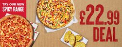 2 Large Pizzas & 1 Classic Side For £22.99